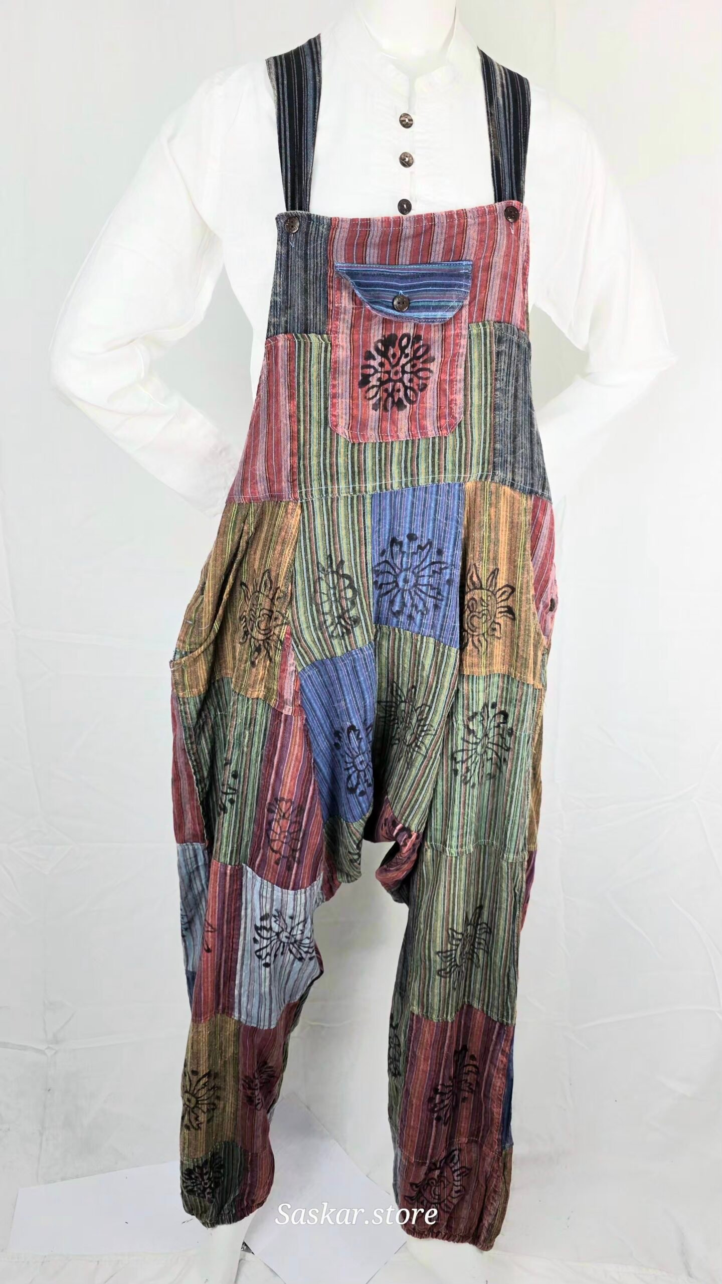 Peto Hippie de Algodón Patchwork Hecho a Mano