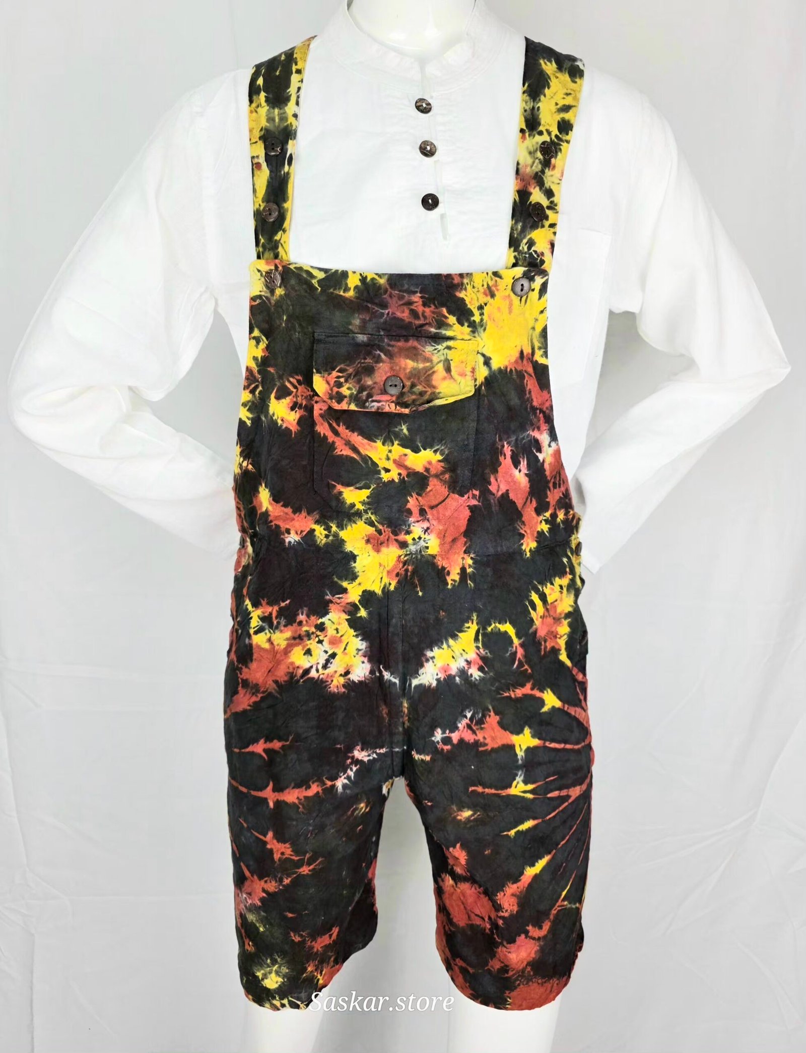 Peto artesanal tie-dye - Fuego