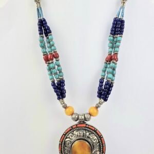 Collar Tibetano Turquesa y Coral