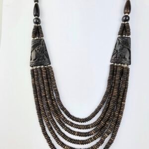 Collar de hueso de Yak viejo hecho a mano / Elefante de buena suerte / prosperidad / buena fortuna