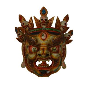Máscara tradicional de Bhairab (Bhairava / Mahakala) - Multicolor