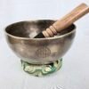 Hand-hammered Antique singing bowl – Full moon singing bowl benefits for meditation-Light Brown