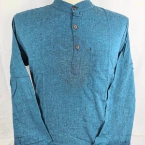 Handmade Nepalese cotton kurta: Unisex bohemian hippie top