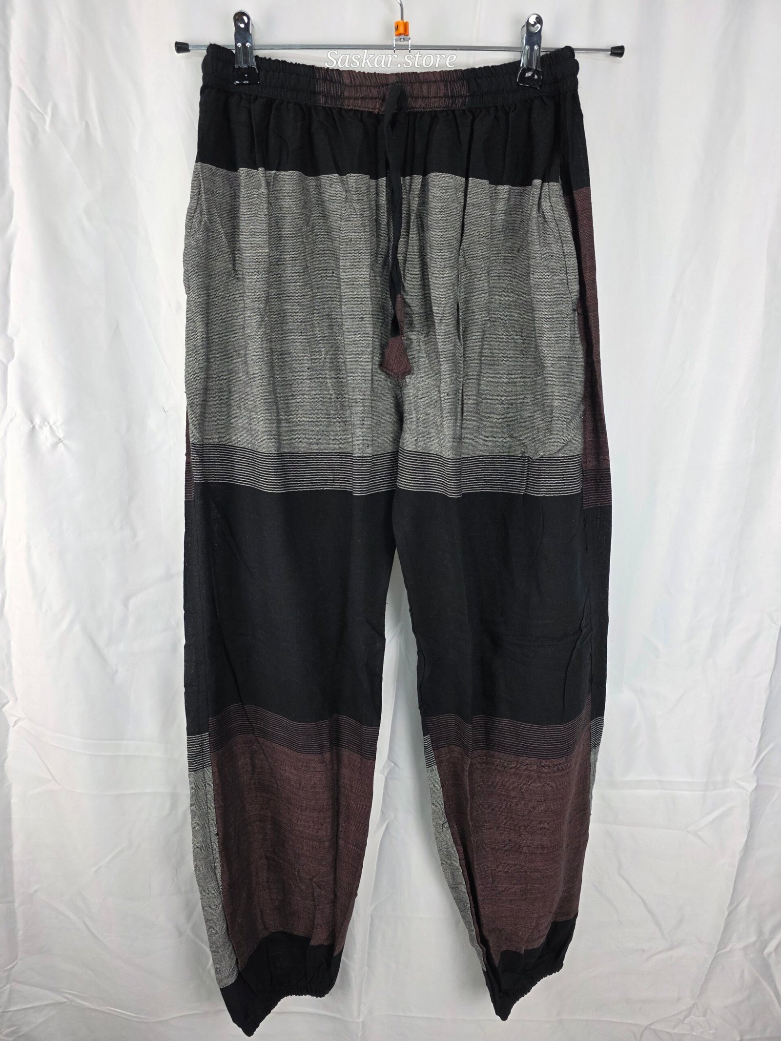 Pantalón Harem Hippie - Multicolor Negro