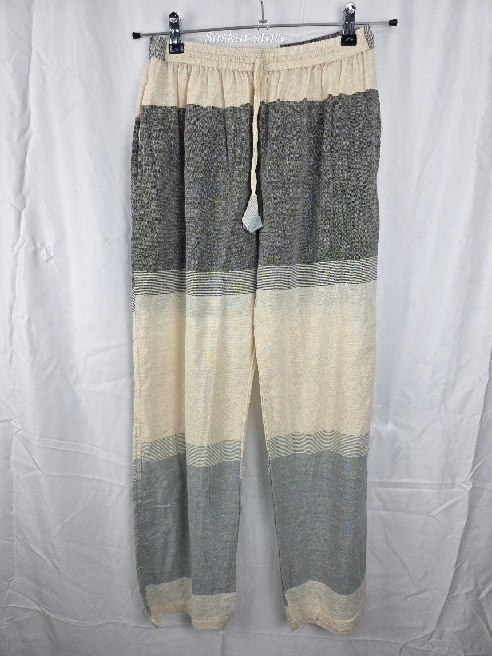 Pantalón Artesanal Étnico en Crema