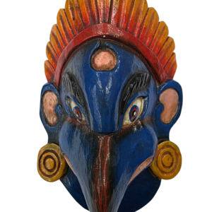 Máscara Artesanal de Madera – Avatar Garuda-Azul