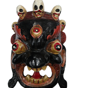 Máscara tradicional de Bhairab (Bhairava / Mahakala)- Negro