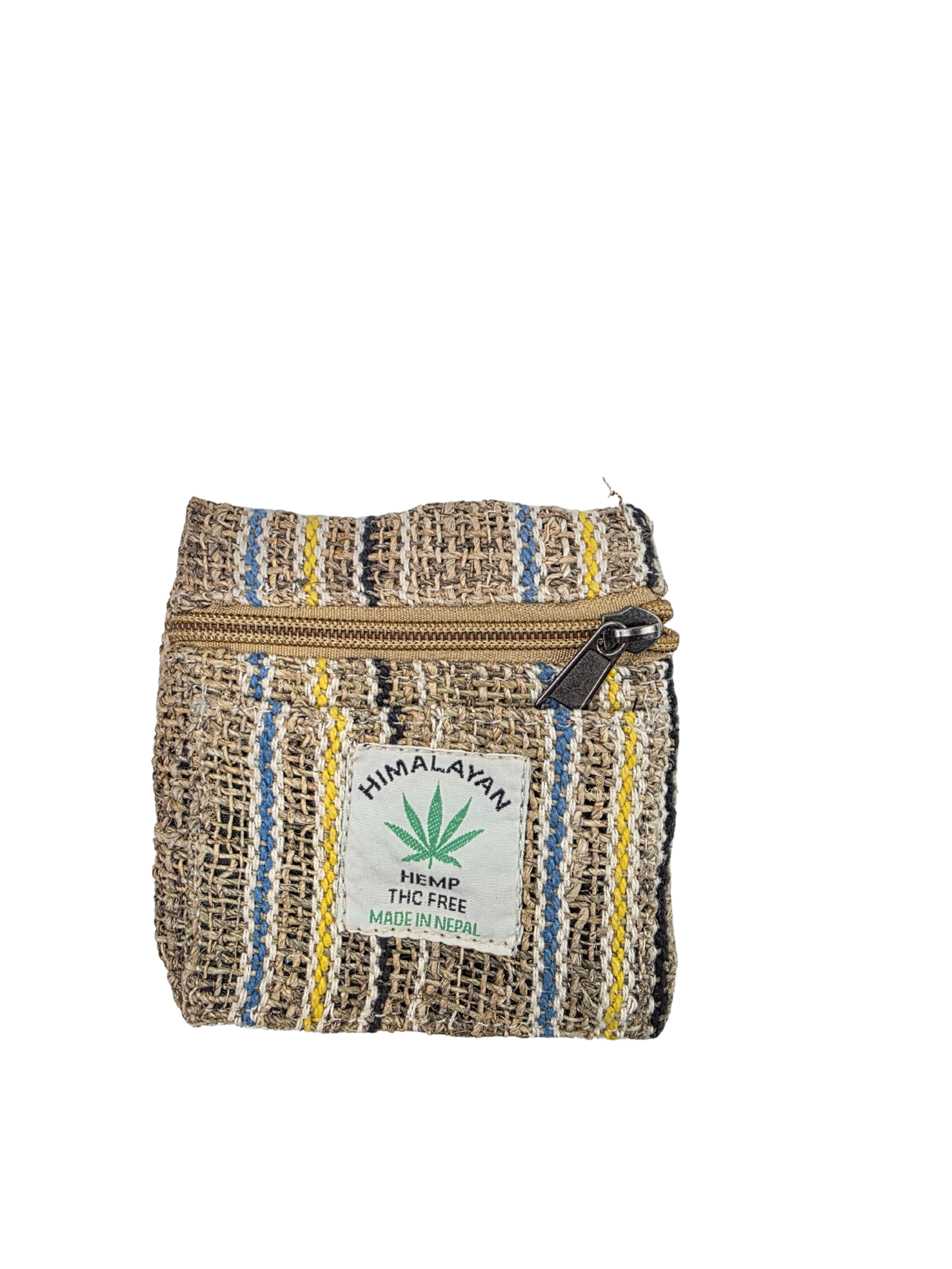 Monedero de Cáñamo del Himalaya Hecho a Mano - Cartera Vegana y Ecológica con Cremallera - Artesanía de Nepal