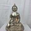Estatua Grande de Buda Shakyamuni Plateado, 32 cm