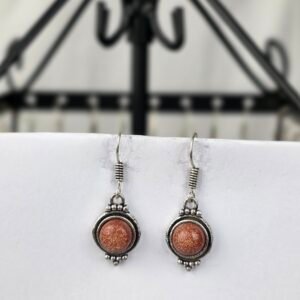 Pendientes Étnicos de Plata 925 y Piedra Sol (Lluvia de Oro) - Diseño Artesanal Boho