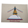Tarjeta de felicitación de papel hecha a mano Boudhanath Stupa Lokta