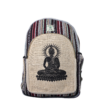 Mochila de Cáñamo del Himalaya "Buda en Meditación" - Mochila Étnica Hecha a Mano