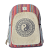 Mochila de Cáñamo del Himalaya Yin-Yang - Mochila Boho Hecha a Mano con Tela Gheri