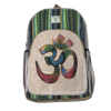 Mochila de Cáñamo del Himalaya Hecha a Mano - Diseño Étnico con Símbolo Om Multicolor