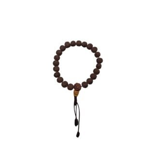 Pulsera de Rudraksha 5 Mukhi – Cuentas Naturales para Meditación