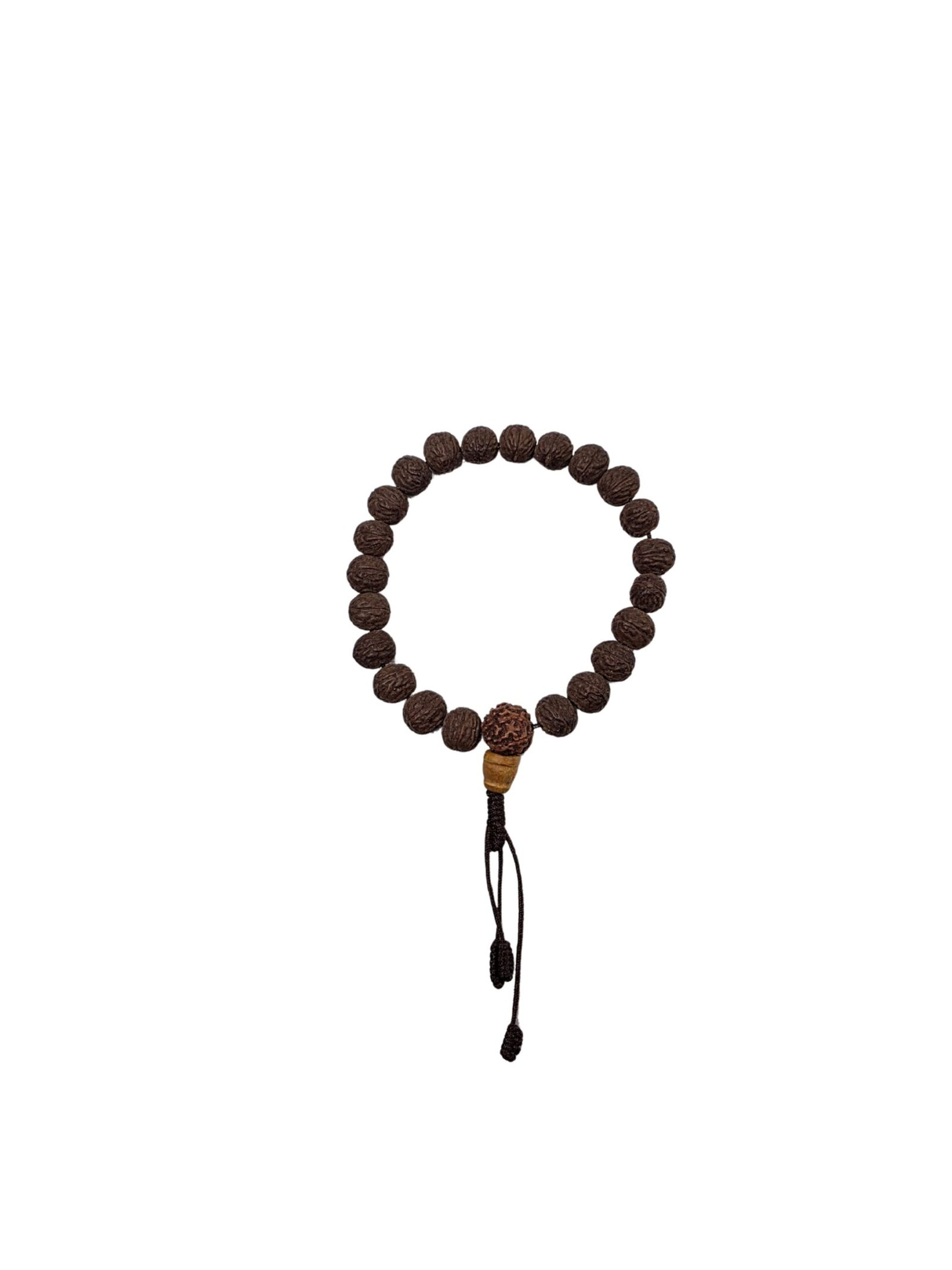 Pulsera de Rudraksha 5 Mukhi – Cuentas Naturales para Meditación