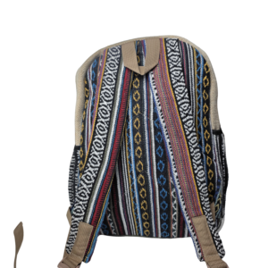 Mochila de Cáñamo del Himalaya Hecha a Mano - Mochila Ética con Atrapasueños y Tela Gheri