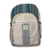 Mochila de Cáñamo del Himalaya con Panel Étnico a Rayas