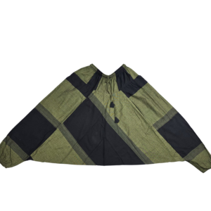 Pantalones Harem Boho Patchwork de Algodón – Unisex- Verde